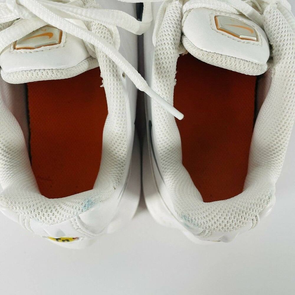 Nike Air Max Plus TN SE Big Logo White Silver Orange AR0005 100 7y - Picture 5 of 6